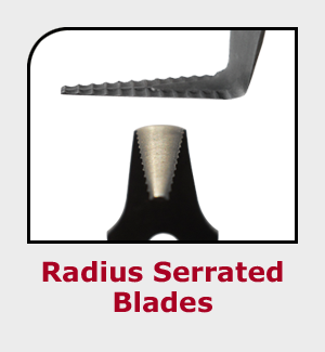 Radius Serrated Blades